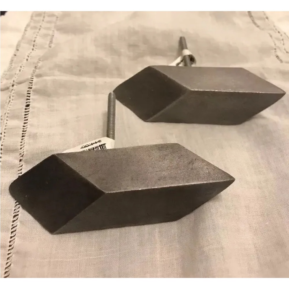 Anthropologie drawer pull knobs set of 2 geometric NEW